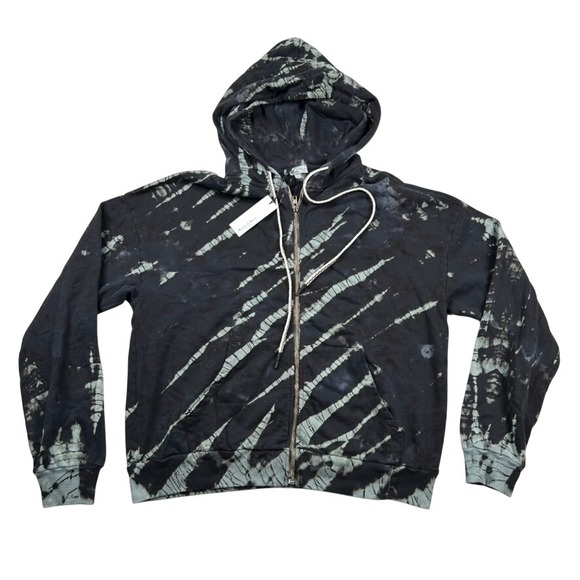 Michael Stars Tops - Michael Stars Hoodie Womens XL Full Zip Naomi Double Dye Midnight Blue Black